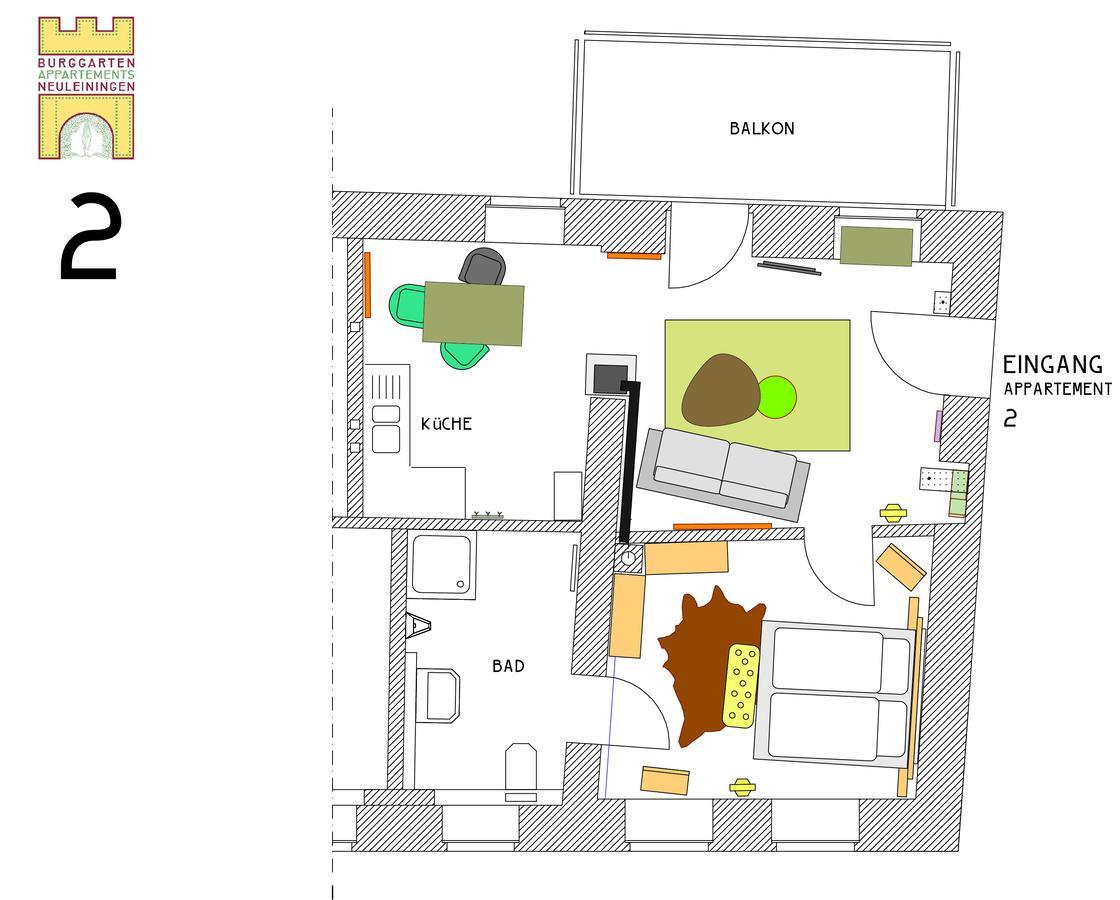 Burggarten Appartements Neuleiningen מראה חיצוני תמונה